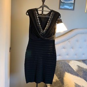 Black dress originally from DressBarn. Perfect for weddings!